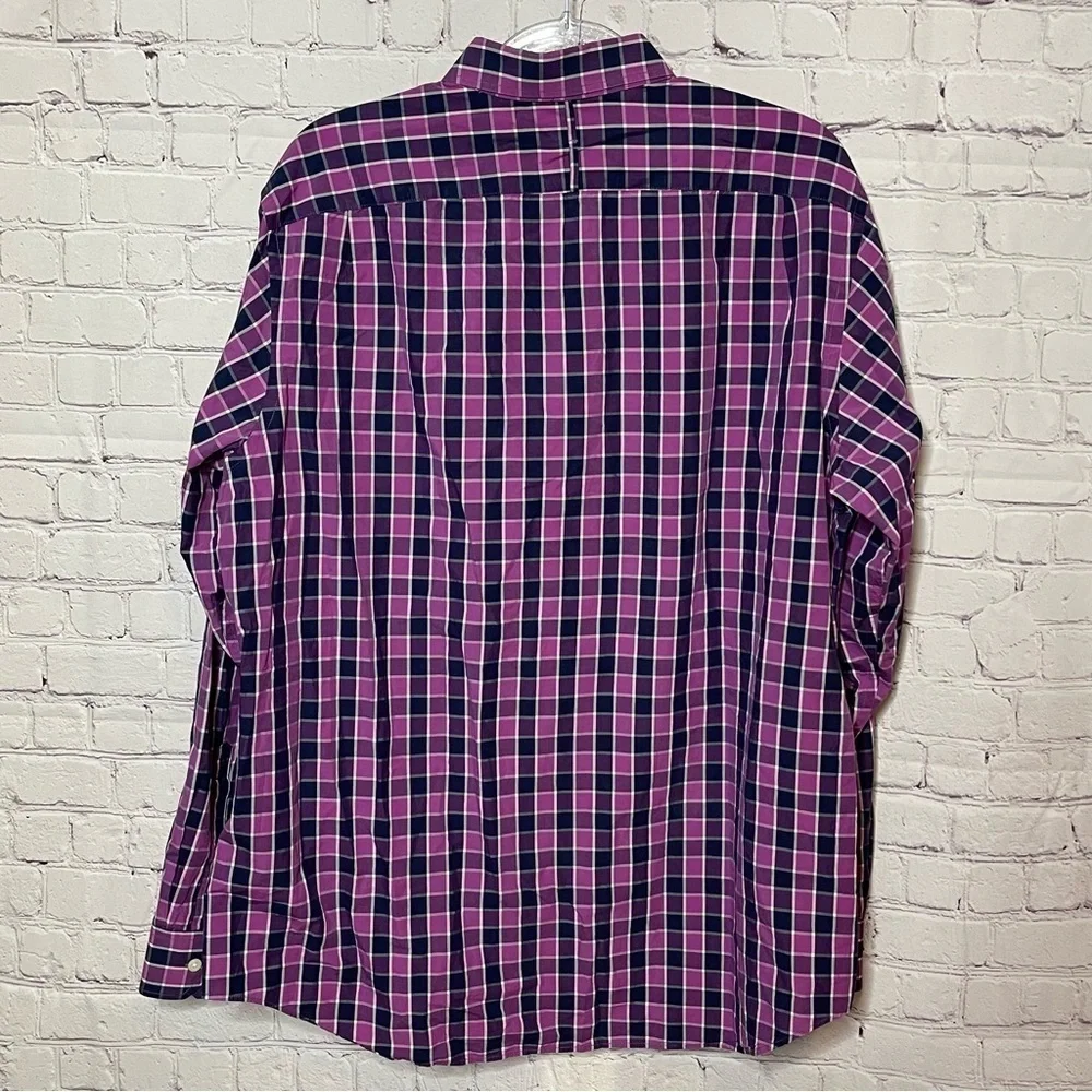 Banana Republic Soft Wash Slim Fit Plaid Long Sleeve Button Down size XL